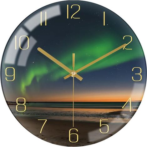 Grande horloge murale ronde à quartz - silencieuse - résistante aux intempéries - avec thermomètre et hygromètre - étanche - noire - 30,5 cm (1/5)