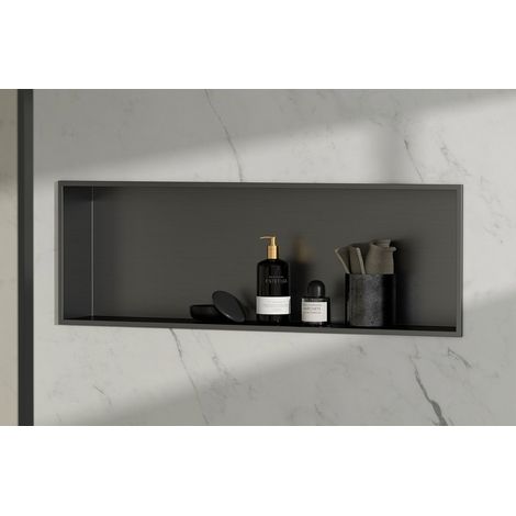 INSERTA niche de douche encastrée, 810x270 mm, acier inoxydable, anthracite