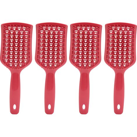 Brosse à cheveux vapeur 4 pièces, peigne démêlant professionnel pour cheveux épais ou fins, séchage rapide au sèche-cheveux, massage du cuir chevelu, usage humide et sec. (1/5)