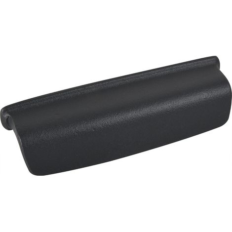 Furnipart Möbelgriff Art LA96 - Griff mit Griffmulde - Gusseisengriff ideal für Schubladen, Gusseisen schwarz