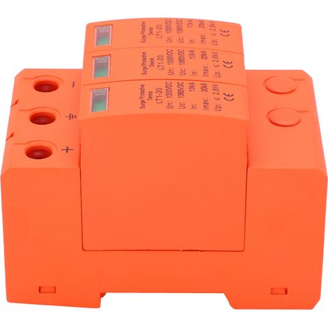 Parafoudre de protection photovoltaïque, signal à distance, triphasé, 20 kA, 1000 V CC (1/5)