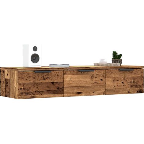 Wandschrank Altholz-Optik 102x30x20 cm Holzwerkstoff (1/5)