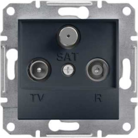 Presa terminale Asfora R-TV-SAT (1dB) senza cornice, antracite EPH3500171
