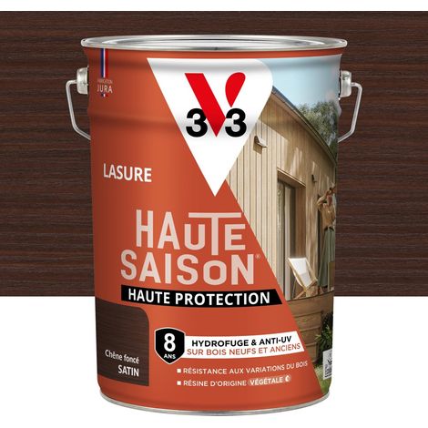 V33 Lasure V33 Haute saison 8 ans chêne foncé satiné 5 l