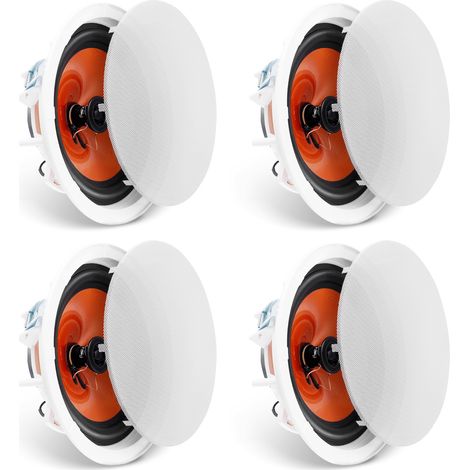 VEVOR Altoparlanti da Soffitto 205 mm, 100 Watt, Sistema di Altoparlanti da Incasso a Soffitto da Parete con Ompedenza 8Ω Sensibilita 89dB, per Casa Cucina Soggiorno Esterne Coperte 4 Pezzi