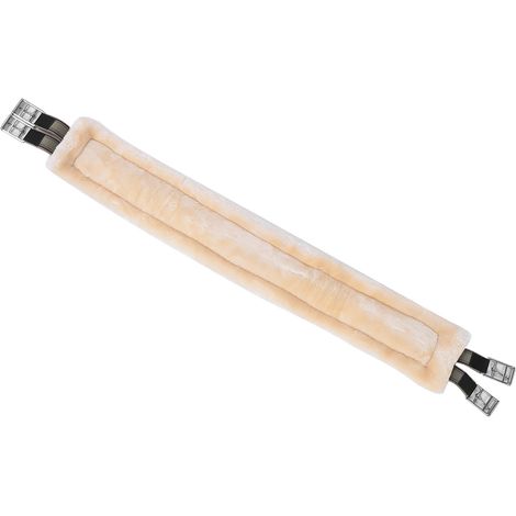 Sangle de selle anglaise professionnelle rembourrée en fausse laine, anti-frottement, avec boucles en acier inoxydable, pour l'entraînement quotidien à l'équitation, 110 cm / 43,3 pouces (1/5)