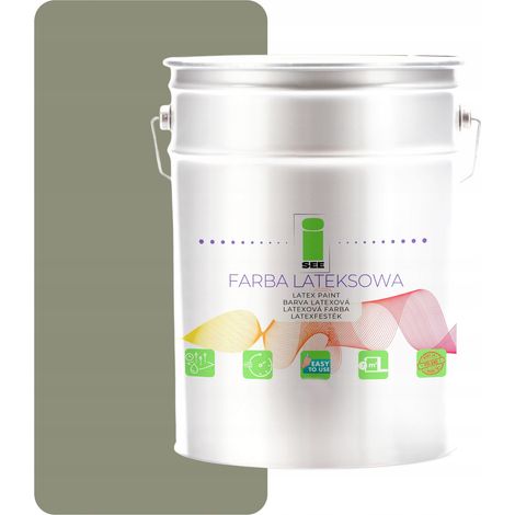 Latex-Innenwandfarbe, olivgrün, 5 l, Polen