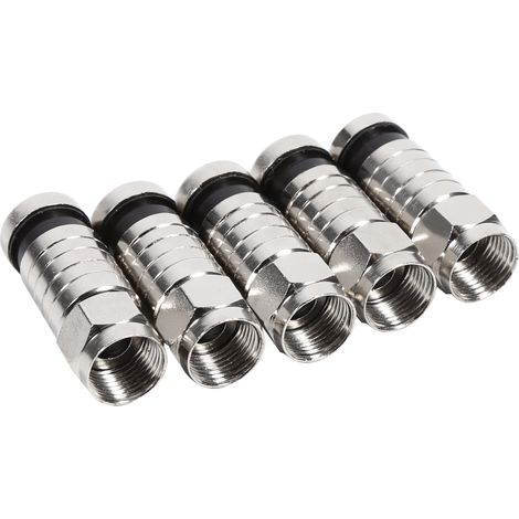 Kit d'outils de compression type F pour connecteurs RG58, RG59 et RG6 : pince à dénuder et pince à sertir coaxiale (1/5)