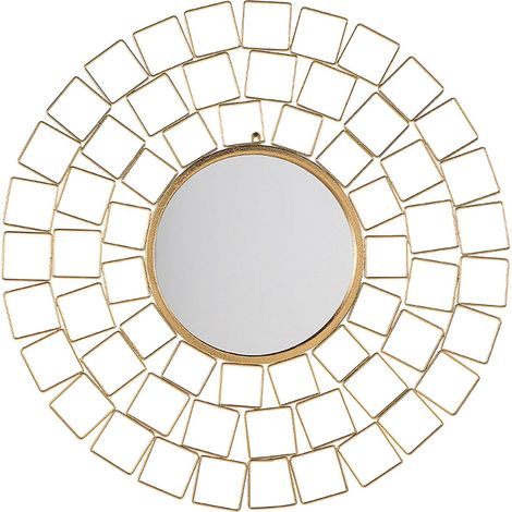 Wandspiegel LABRIT 90 cm 90 cm Metall Gold (1/5)
