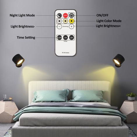 Cette applique murale LED est dotée d'une fixation magnétique, est rechargeable, offre trois températures de couleur, possède une boule magnétique rotative à 360° et peut être contrôlée par le toucher (1/5)