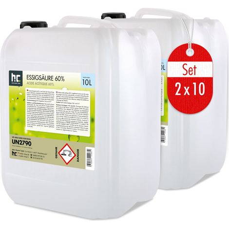 2x 10 L Essigsäure 60%