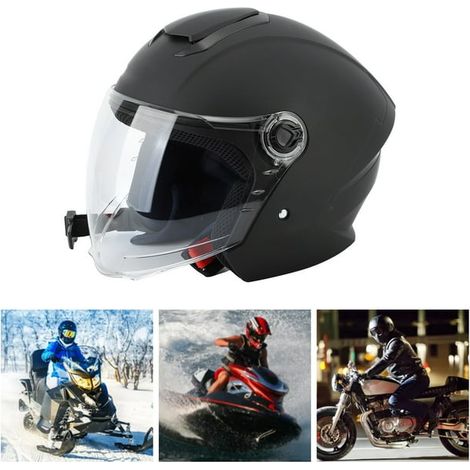 JFBUJC Motorcycle Full Face Helmet Matte Black Thermal Flip Winter Riding Helmet for Scooters ATV UTV Street Bikes