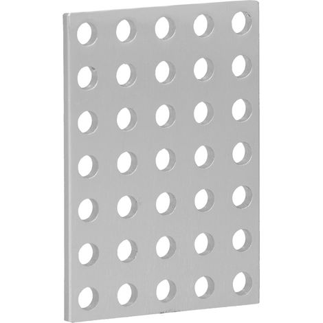 Lot de 5 plaques de fixation antirouille en acier plat pour réparation et équerre de renfort d'angle pour robots et bois (1/5)