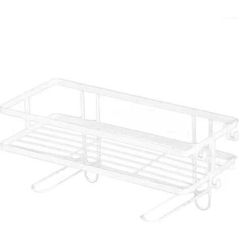 Étagère de Toilette Renforcée Imperméable Grande Capacité Installation Sans Clou Organisateur Salle de Bain Blanc à Une Seule Couche (1/5)