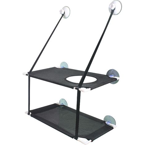 Hamaca para gatos de ventana, cama para gatos que ahorra espacio, percha segura y duradera con ventosas, apta para gatos grandes y pequeños.