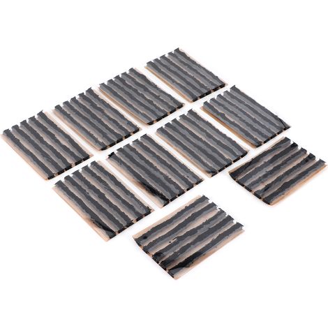 50 Reifenreparaturstopfen 100 x 6 mm, schlauchlose Dichtungsgummis, Pannenhilfe für Autos und Motorräder, schwarz (1/5)