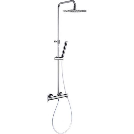 Ramon Soler - Columna de Ducha con Grifo Termostático Cromado con Barra Telescópica y Accesorios Redondos Serie Alexia (1/3)