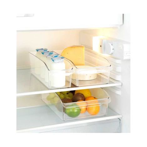 Organisateur frigo WENKO 3 pièces transparent S M L 10 15 20 cm boîte de rangement frigo organiseur de réfrigérateur rangement réfrigérateur bac de conservation frigo rangement porte frigo (1/5)