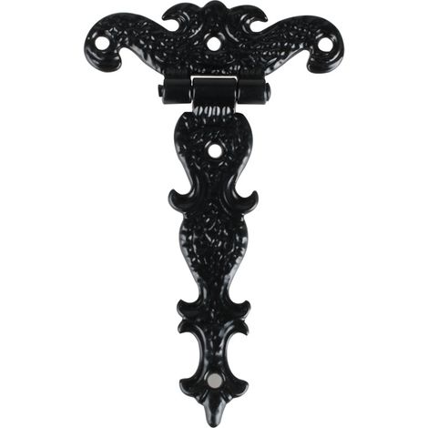 Charnière rétro en alliage de zinc, boîte en bois, décoration de la maison, charnière noire (1/3)