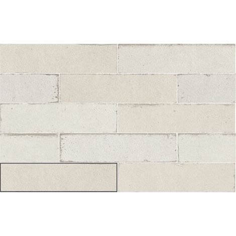 Carrelage effet argile TERRA Brique 28x7cm Neve - Naturel - boîte de 0.59 m2