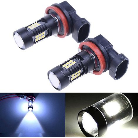 2 ampoules LED H8 H11 6000K 30W haute puissance Cree pour feux de brouillard/de route, compatibles Canbus, blanches (1/5)