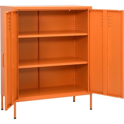 vidaXL Armadietto Arancione 80x35x101,5 cm in Acciaio
