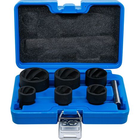 BGS Spiral-Profil-Steckschlüssel-Satz  / Schraubenausdreher Antrieb  Innenvierkant 12,5  mm (1/2")  + 20  mm (3/4")  SW 22  - 41  mm 6tlg.  - 5268