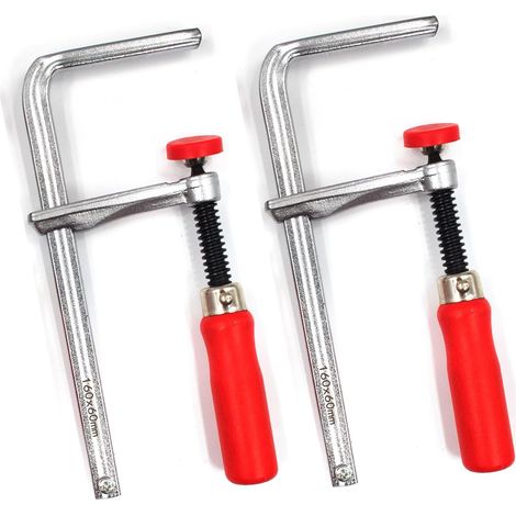 Collier de serrage rapide pour rails et systèmes MFT, capacité de 160 mm x profondeur de gorge de 60 mm, lot de 2 (1/5)
