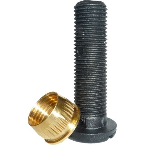 KIT VITONE PLASTICA NERO + INSERTO OTTONE X PI SET 5 PEZZI - IDROBRIC (1/2)