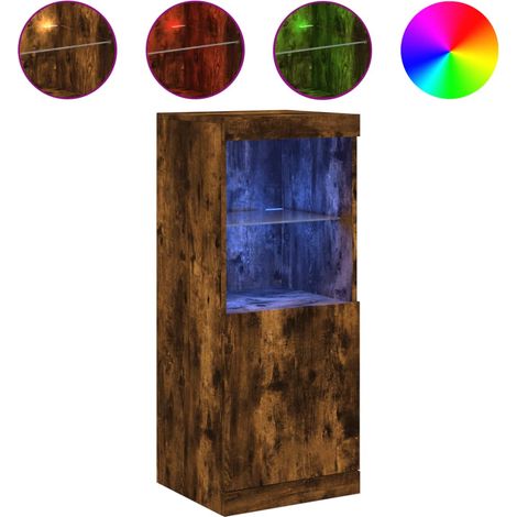Maison Exclusive - Credenza con Luci LED Rovere Fumo 41x37x100 cm