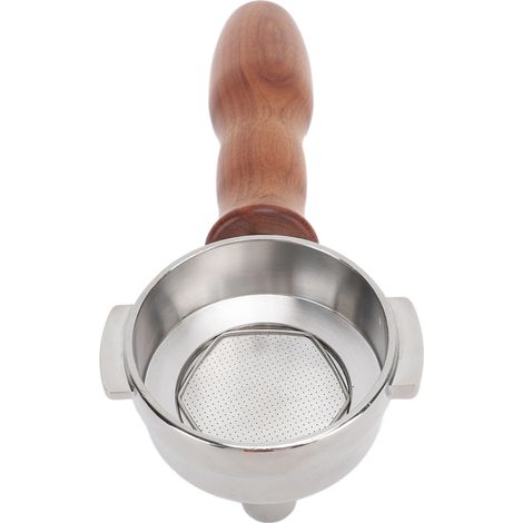 Manette en bois de rose D 58mm, porte-filtre inox pour café et thé, extraction à tête unique, poignée solide (1/5)
