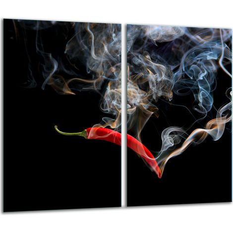 Schneidebrett aus Glas, 2x 30x52 Chili (1/5)