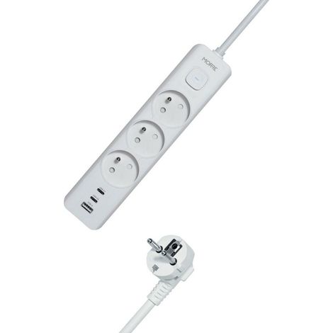 Multipresa Tiross Morre 3G USB, 2xUSB C, 1,5 m