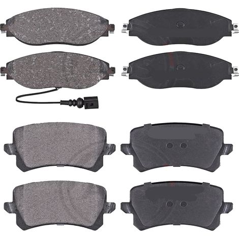 KIT PASTIGLIE FRENO ANTERIORI E POSTERIORI compatibile con VW GOLF VI (5K1) / PASTIGLIE FRENANTI AUTO OEM P 85 072,P 85 020 / SOSTITUZIONE DIRETTA / BASSA POLVERE / SILENZIOSO