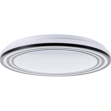 Deckenleuchte Kobana Ø49cm Metall/Kunsts., schwarz/weiß