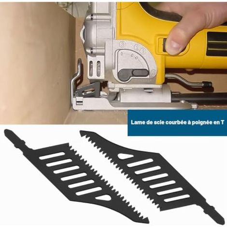 Lot de 4 lames de scie sauteuse avec tige en T - 112 mm x 32 mm x 1,2 mm - Compatible avec Dewalt - Compatible avec Bosch - 11 TPI (1/3)