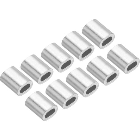 100 Paquet Aluminium Sertissage Boucle 1mm Fil Corde Fastener (1/5)