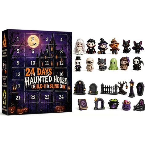 Calendrier de l'Avent d'Halloween 2026 Maison hantée avec 24 mini figurines (1/5)