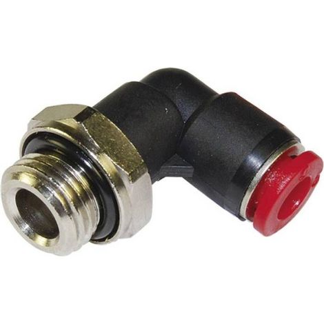 Raccord Coudé Pivotant - Filetage Extérieur 3/8 Pouces - Diamètre Tube 12 Mm - Pour Air Comprimé - 1 Pièce (1/2)