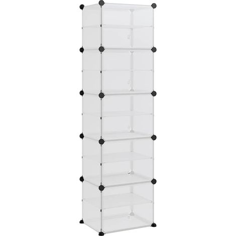 Scarpiera  Mobile per scarpe Trasparente 44x31,5x153,5 cm in PP (1/5)