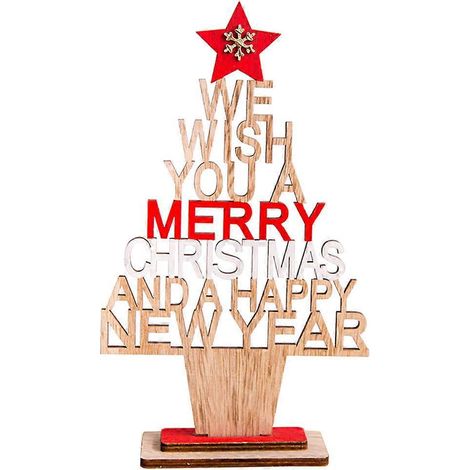 Décorations de Noël en bois pour bureau, sapin de Noël, décorations de fête de Noël, taille S