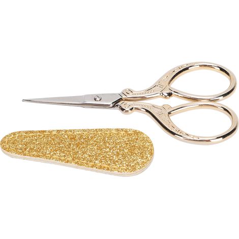 Embroidery Scissors Stainless Steel Small HandMade Sewing Shears for Paper Cutting Arts Crafts Projects(Golden ) (1/5)