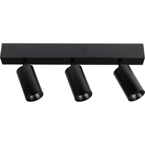 Plafonnier ANOVI UNIVERSAL PROFILE LED WiZ Pro RGB+TW rond noir mat 3 têtes - EUROPOLE - 29331028