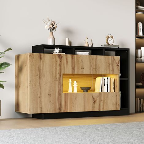 Buffet LED moderne - Buffet de salle à manger - Éclairage LED RVB 16 couleurs - Commande Bluetooth via application (1/5)