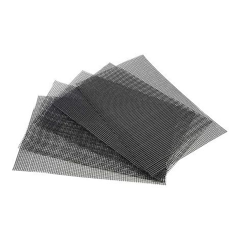 5 Pièces Pad de Pot de Fleur Carré, 30 x 20 cm Tapis de Pot de Fleur Jardinage Pot de Fleur en Maille, Noir Pad Trou Maille Tapis Mesh Pad Respirante pour Plantes Jardin, Outillage de Jardin Bonsai