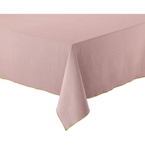 VIVARAISE - Nappe domestique Winkler Grace en coton recyclé 100% - Parme - 180 x 350 cm