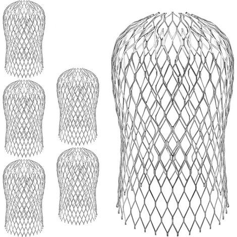 Filtre Gouttière, Crapaudine de Gouttière en Aluminium, Filtre Anti Feuille, Métal Gardes De Gouttière pour Maison, Avant-toit, Fossé, Égout, 6 pc (1/4)