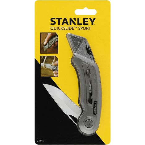 Stanley FatMax Quickslide Utility Knife with 75mm Serrated Steel Blade and Interlock Locking Mechanism