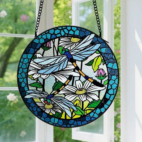 Capteur de Soleil en Vitrail Décoration Spirituelle pour Maison 25cm (1/4)