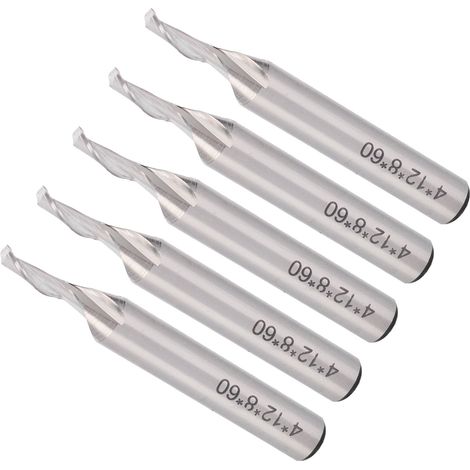 5 Stück 8-mm-Fräser, Gravierfräser, Schaftfräser aus Wolframstahl (1/5)